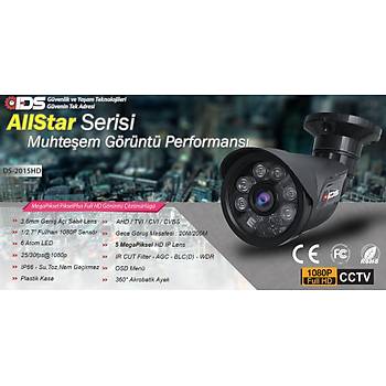 1 Kameral SET - 5MP Lensli Full HD Gece Grl Gvenlik Kameras Sistemi - Cepten zle