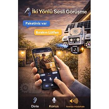 3 OTOMAT�K 4 KAMERA 20MP G�NE� ENERJ�L� SOLAR 4G G�VENL�K KAMERASI 128GB SD KART VE 15GB �NTERNET