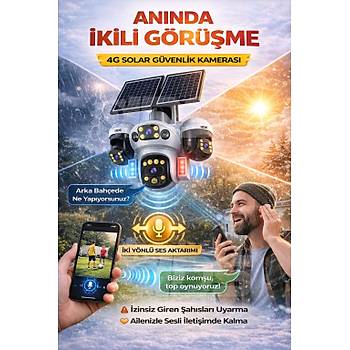20MP 3 HAREKETL� 4 KAMERA SIM KARTLI 4G SOLAR G�NE� ENERJ�L� G�VENL�K KAMERASI SD KART �NTERNT DAH�L