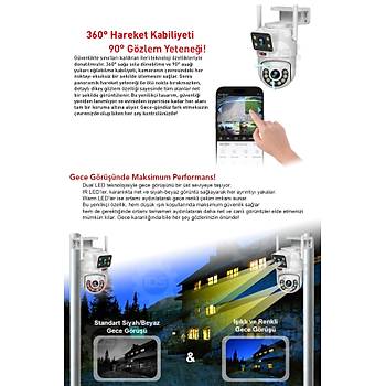 IDS -6MP - GECE GRL - IIKLI - WIFI KAMERA - 360 KAMERA - GVENLK KAMERASI - ALARM - HAREKET