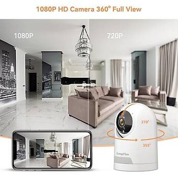 1080P FULLHD - HAREKETL� KABLOSUZ G�VENL�K KAMERASI - BEBEK KAMERASI - 360 DERECE G�R��