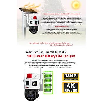 IDS -14MP - GECE GRL - 10X ZOOM - SOLAR KAMERA - GNE EJERJL KAMERA - 360 - GVENLK KAMERASI