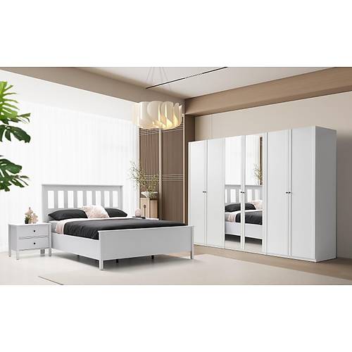 Loft Beyaz Yatak Odas