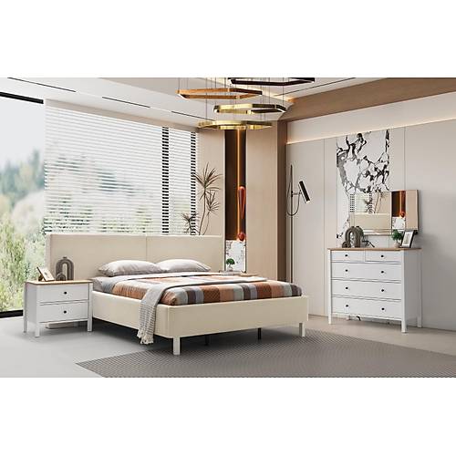 Mona Beyaz Mee Yatak Odas