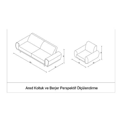 Ared Krem-BRT Koltuk Takm