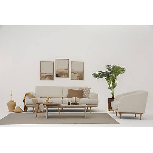 Hora Krem-BRT Koltuk Takm