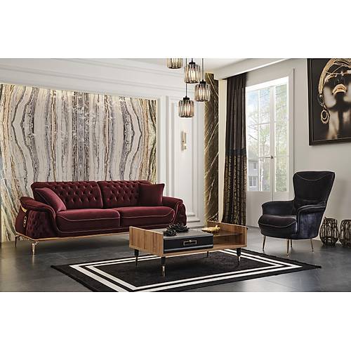 Lotus Kadife-ON Koltuk Takm