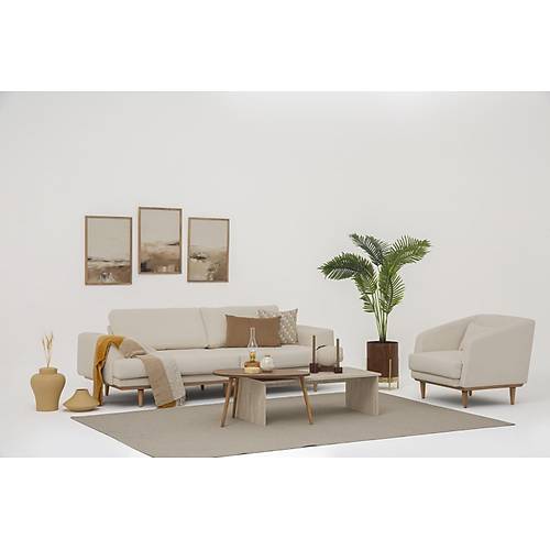 Hora Krem-BRT Koltuk Takm