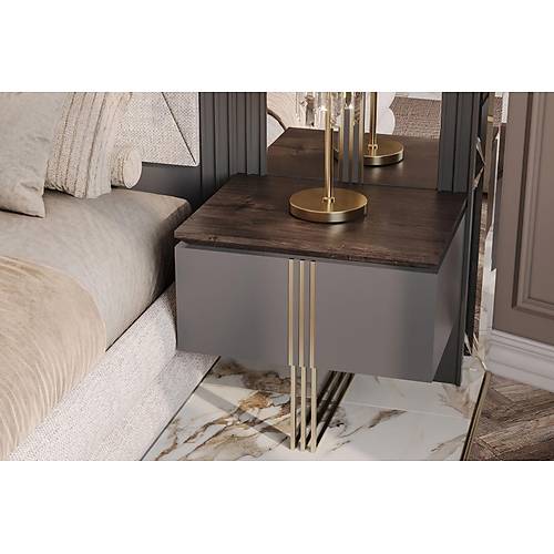 Madrid Antrasit Premium-�S Yatak Odas�