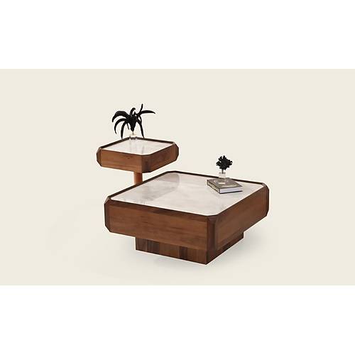 605 Ceviz Seramik Orta Sehpa