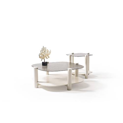 974 Krem Bronz F�zyon Orta Sehpa