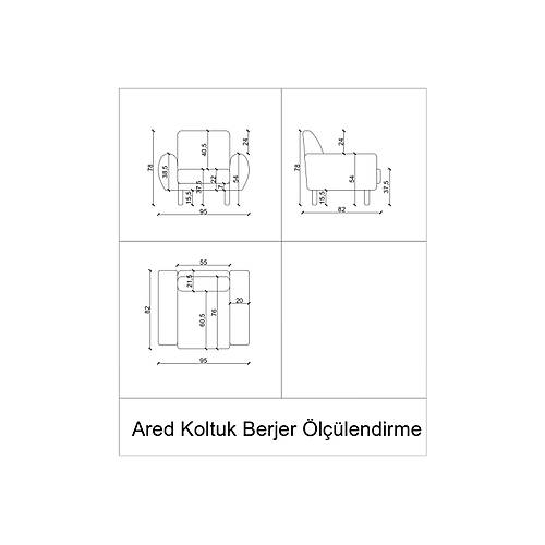 Ared Krem-BRT Koltuk Takm