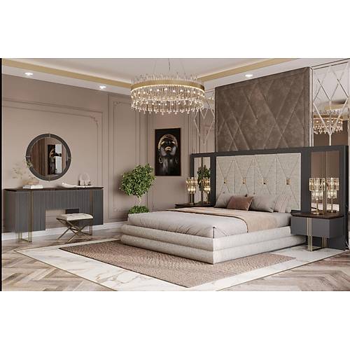 Madrid Antrasit Premium-�S Yatak Odas�