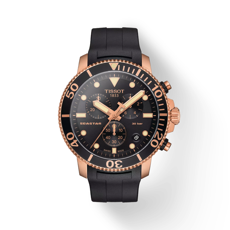Tissot Seastar 1000 Cronografo Uomo – 45,5 Mm, Quarzo Svizzero, Acciaio, Impermeabile 300m, T120.417.11.041.02