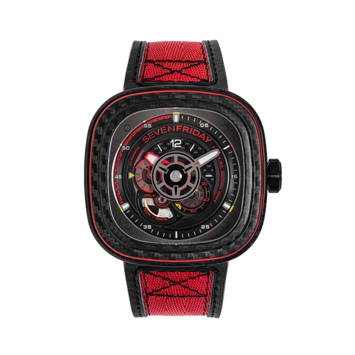 SEVEN Friday SF-P3C/04 Red Carbon Edition Erkek Kol Saati