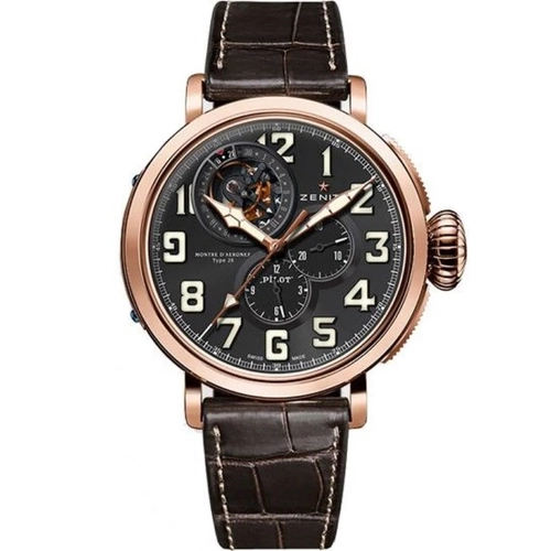 ZENITH PILOT TYPE20 TOURBILLON 18.2430.4034/21.C721 ERKEK KOL SAAT�