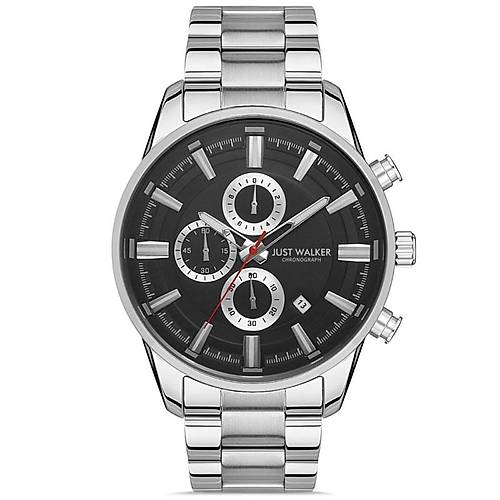 JustWalker Çelik Kordonlu Kronolu Erkek Kol Saati J0611 SB