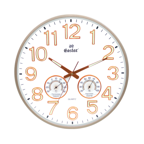 Eastar A3219 White S�cakl�k Nem �l�er Fosforlu Duvar Saati