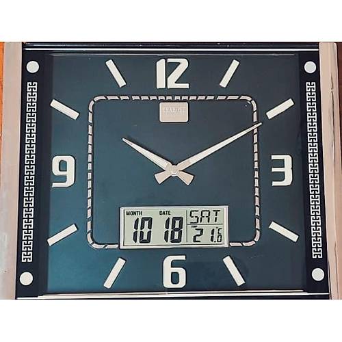 Enarose 3D Kabartma Fosforlu Rakam Duvar Saati E2711 S