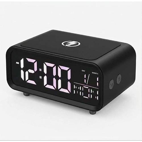 Enarose ATC25025 Elektrikli Dijital Masa Saati - iPhone �arj �zellikli Led Ba�ucu Saati