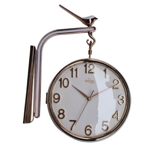 Enarose A552191 �ift Tarafl� Bombe Caml� Duvar Saati
