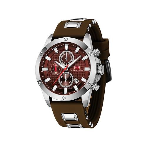 Mini Focus Slikon Kordonlu Kronolu Erkek Kol Saati MF0089G.03