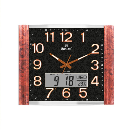 Eastar A590 B Fosforlu Duvar Saati Takvim & S�cakl�k