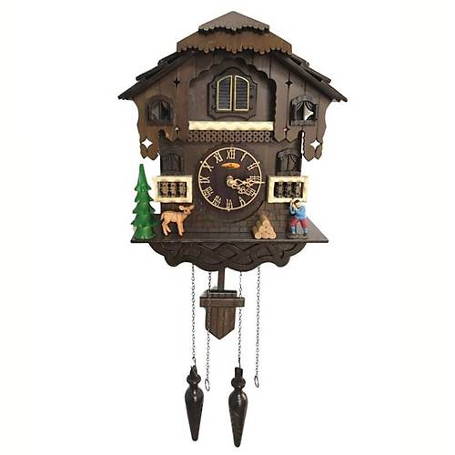 Eastar EC2305 Y�zde 100 Masif Ah�ap Guguklu Duvar Saati