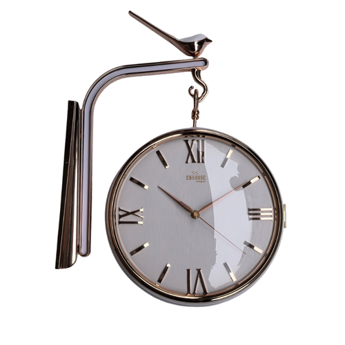 Enarose A552191 �ift Tarafl� Bombe Caml� Duvar Saati