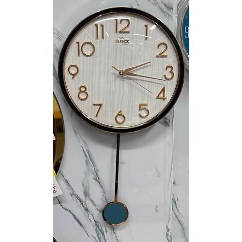 Enarose A5544791 Sarka�l� Bombe Caml� Sessiz Duvar Saati