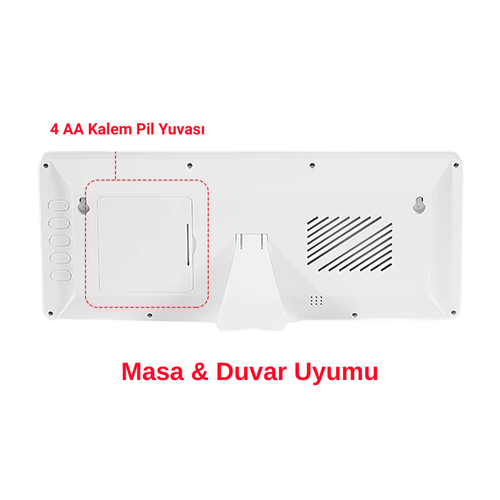 Enarose AC3415 Dijital Duvar/Masa Saati 35x15 cm