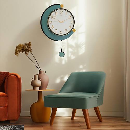 Enarose A5544791D Sarka�l� MDF �er�eveli Bombe Caml� Duvar Saati