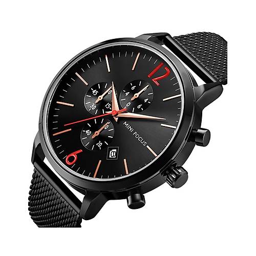 Mini Focus Has�r �elik Kordonlu Kronolu Erkek Kol Saati MF0185G