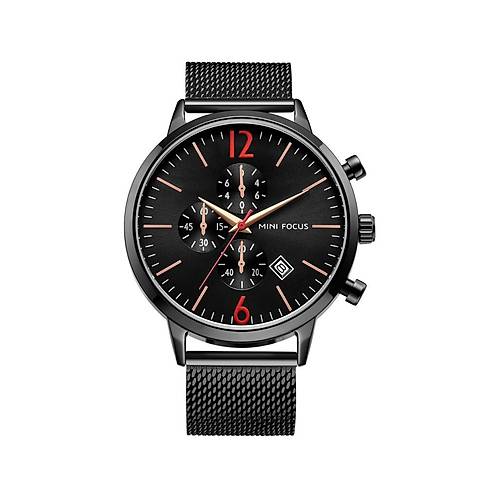 Mini Focus Has�r �elik Kordonlu Kronolu Erkek Kol Saati MF0185G