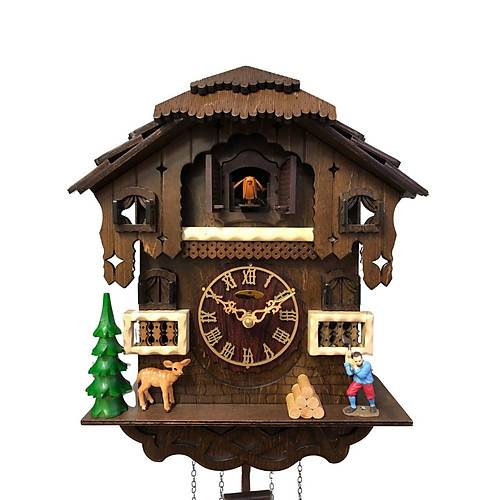 Eastar EC2305 Y�zde 100 Masif Ah�ap Guguklu Duvar Saati