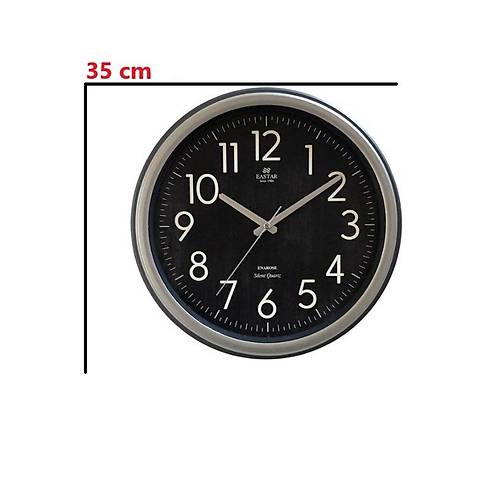 Eastar Sessiz Akar Saniyeli Duvar Saati E3529 Black