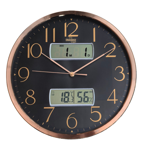 Enarose A523263-2 Black Takvimli & Nem �l�erli Saat