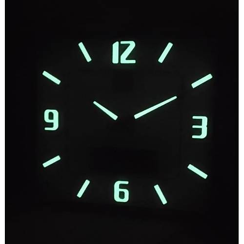 Enarose 3D Kabartma Fosforlu Rakam Duvar Saati E2711 S