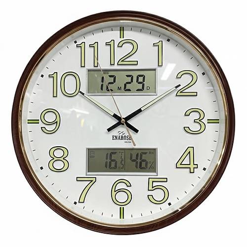 Enarose A576222T-2 Fosforlu Duvar Saati