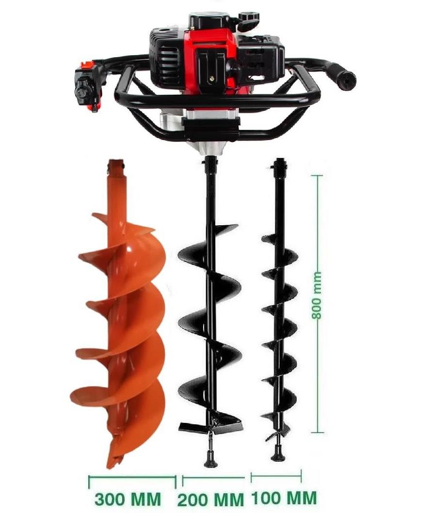 Gardenpro TKDZ-03/52 Toprak Burgu Makinası Set-2 Zentra