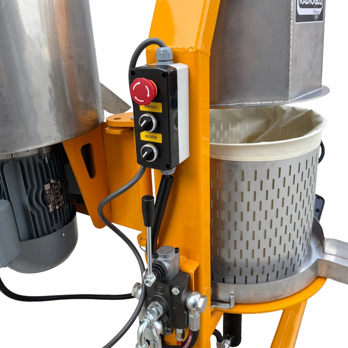 Kadıoğlu PT650E Pistonlu Meyve ve Üzüm Pres Makinesi (50 Litre)
