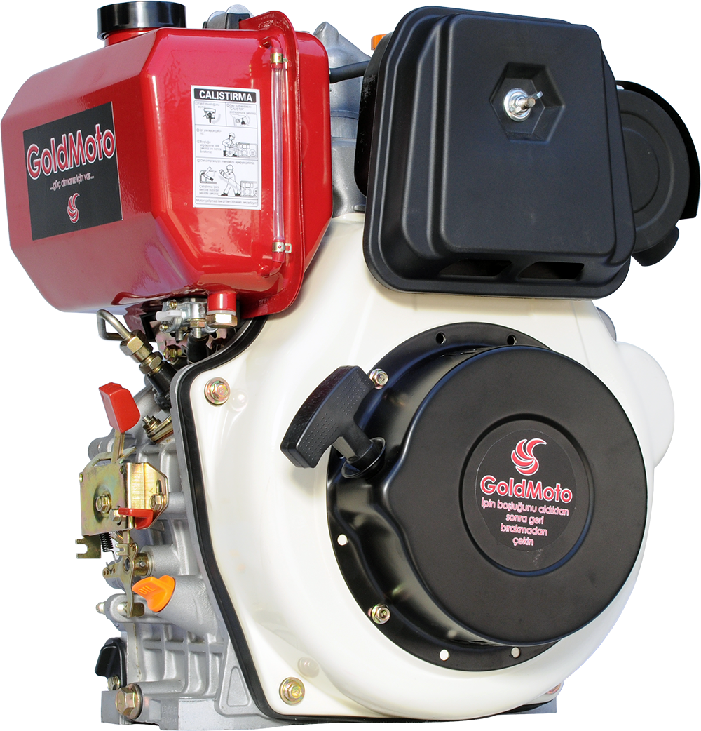 GoldMoto GM186FAE-B Dizel Motor 10 Hp Marşlı Krank Mili Kamalı