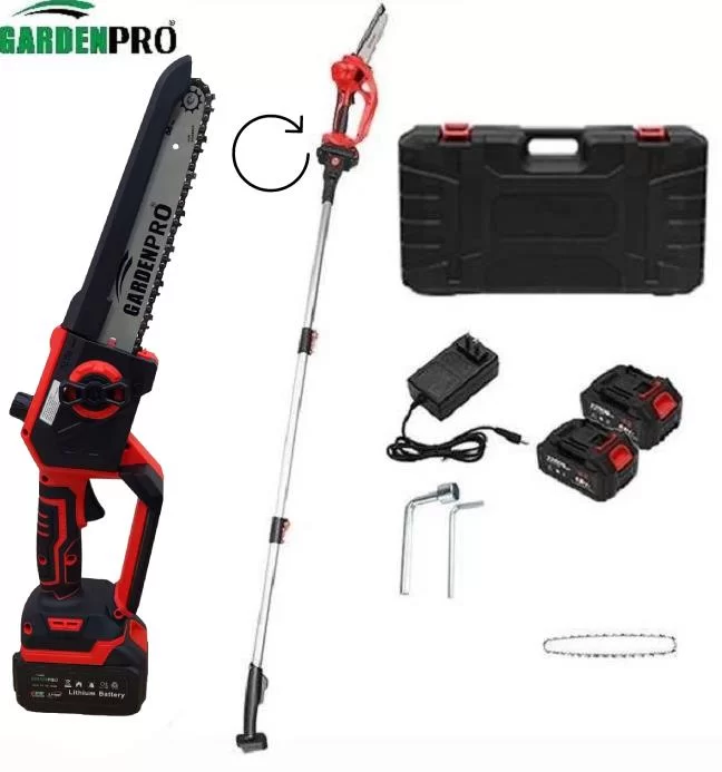 Gardenpro VST9C202 Lityum Akülü Uzatma Aparatlı Budama Testeresi