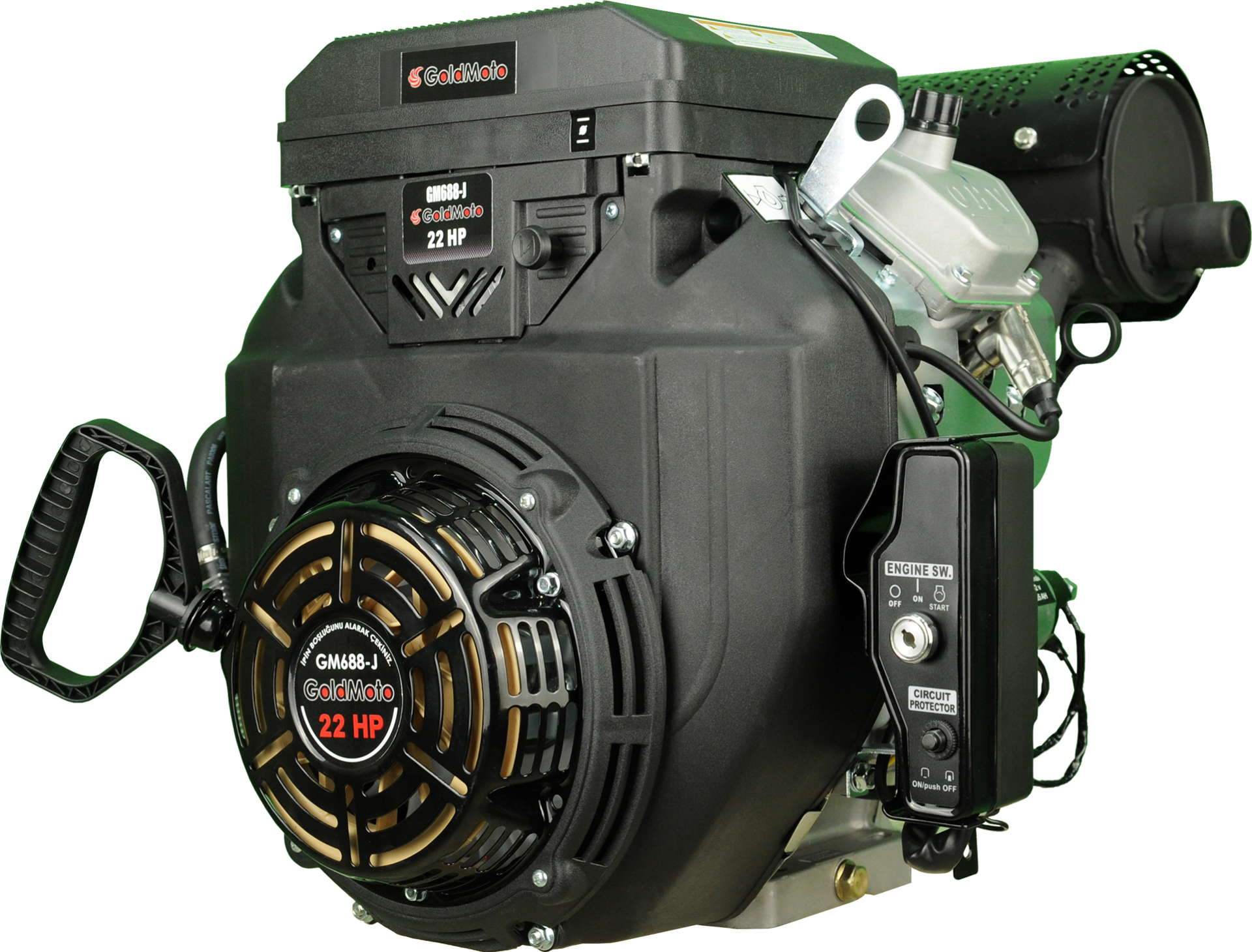 GoldMoto GM688-K 688cc 22HP Kamalı Marşlı Benzinli Motor