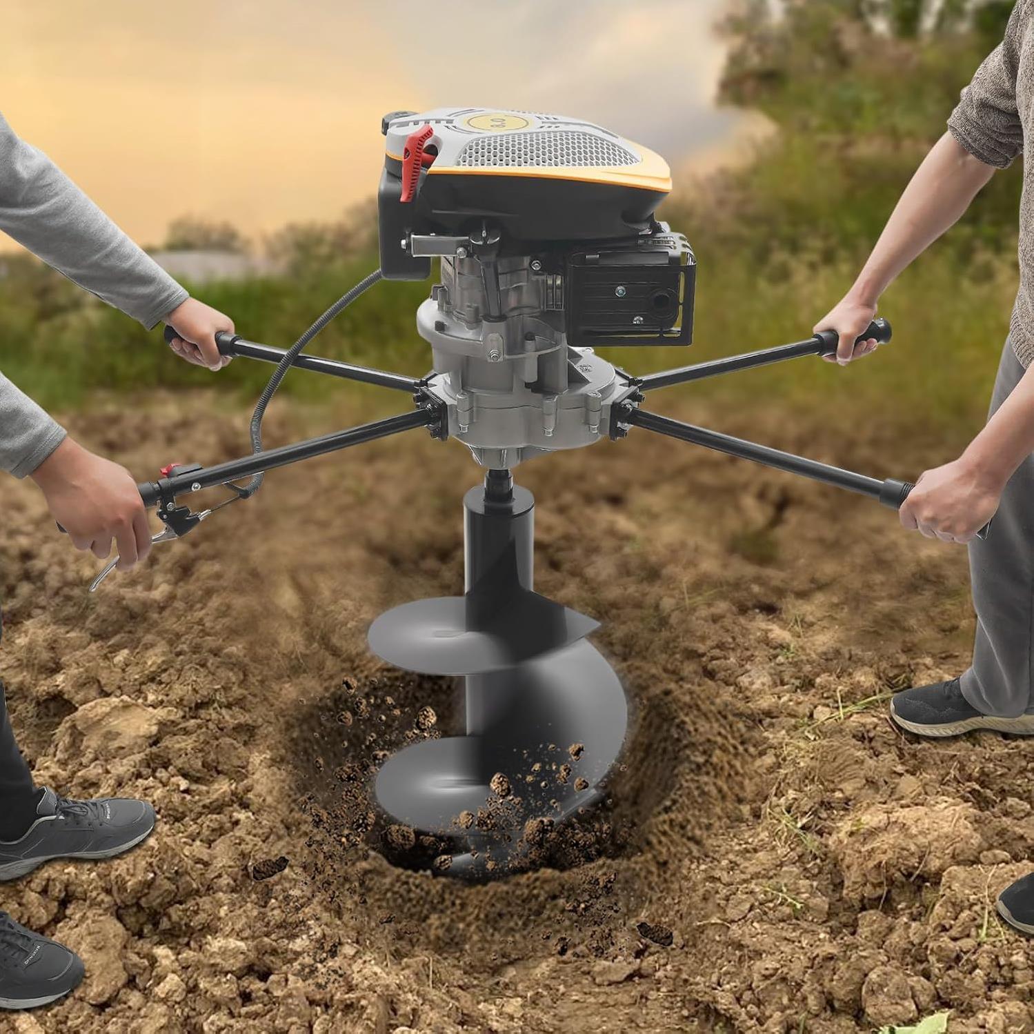 Gardenpro 225cc Toprak Burgu Makinası 9 Hp 300 mm