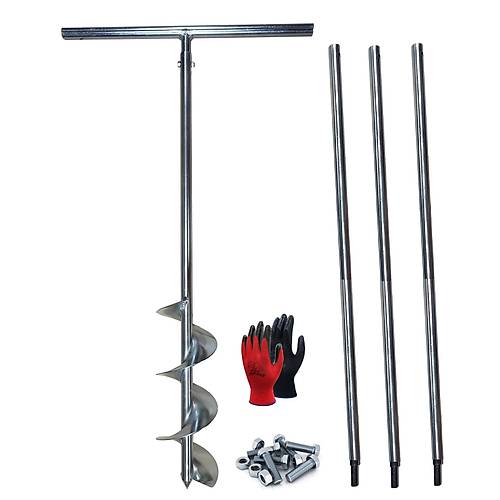 Galvaniz Toprak Sondaj Burgusu ap 15 cm Boy 4 mt
