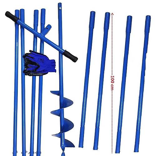 Manuel Uzatmal� Toprak Sondaj Aleti �ap 15 cm Boy 9 mt