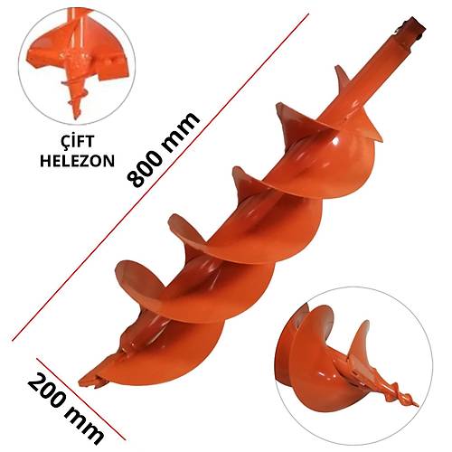 Garden pro ift Helezonlu Toprak Burgu Ucu 200 mm