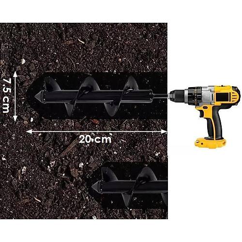 Matkap Ucu niversal Toprak Burgu Aparat 20 cm