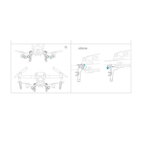 DJI  PGYTECH Landing Gear Extensions LED Headlamp Set (Mavic 2 iin)